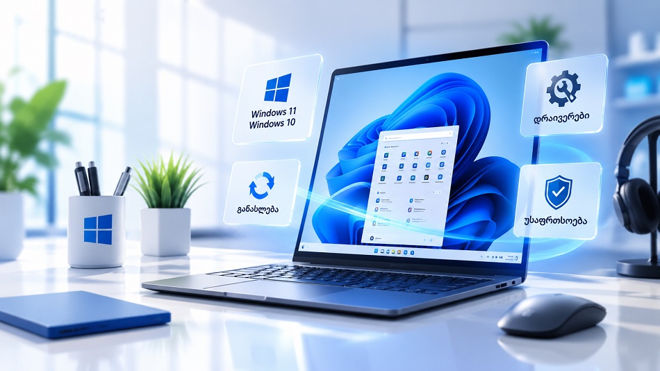 IT ოსტატი ლეპტოპთან Windows ინსტალაციისთვის